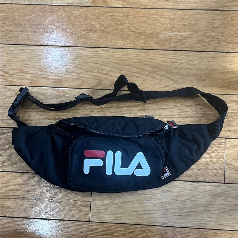 Fila Black Belt Bag with Logo